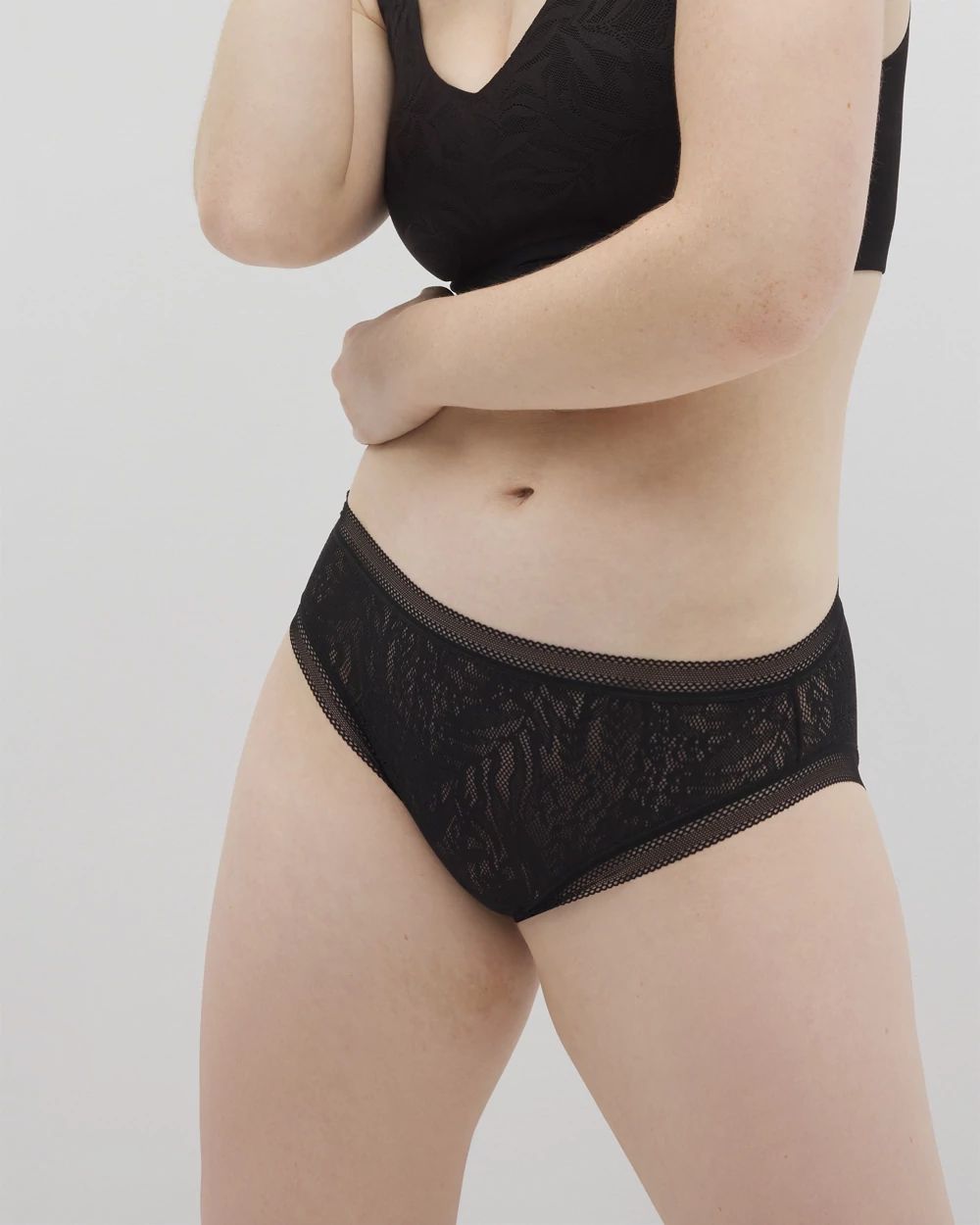 Soma High-Leg Panty with Stretch Lace