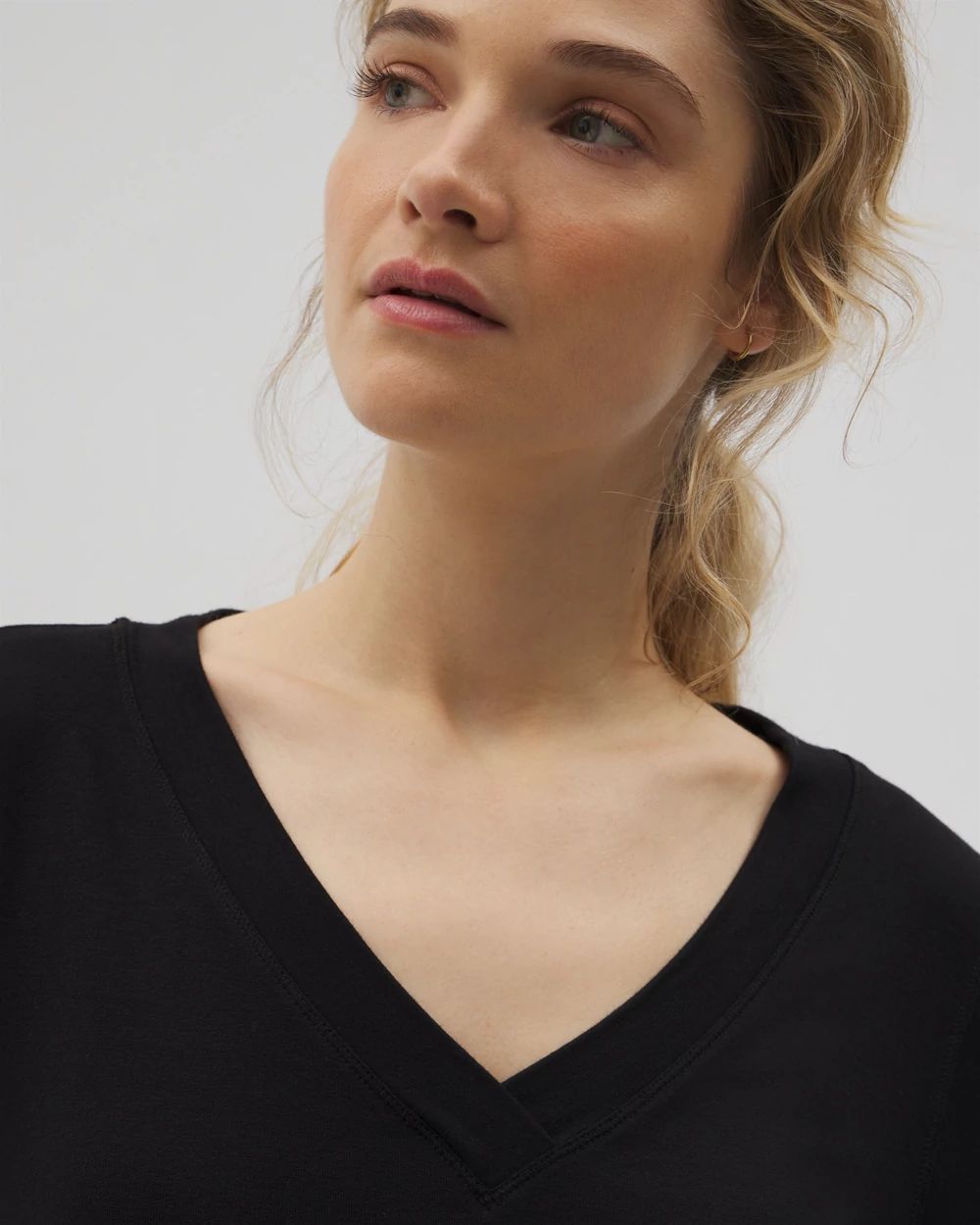 Sunday Long-Sleeve V-Neck Pajama Top