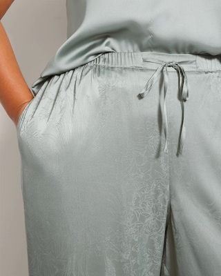 Jacquard Wide-Leg Pajama Pants