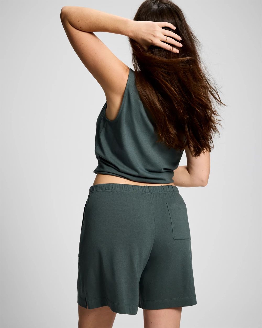 Relaxed Long Pajama Shorts click to view larger image.