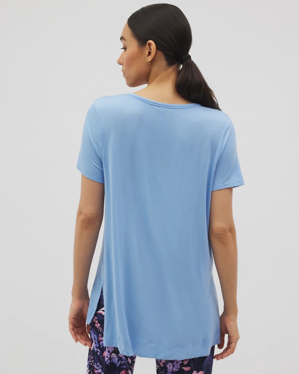 Short Sleeve Pajama Tunic Tee