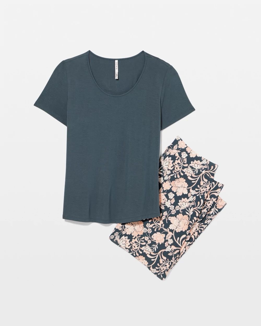 Short Sleeve + Pant Pajama Set click to view larger image.