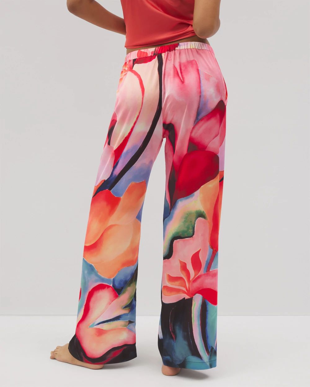 Satin Printed Pajama Pants