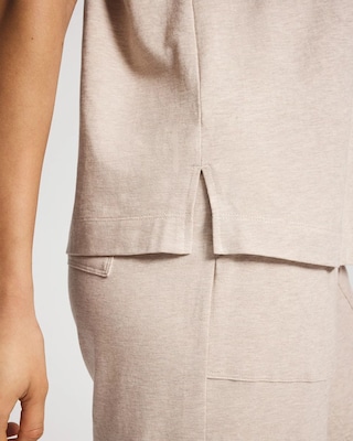 Relaxed V-Neck Short Sleeve Pajama Tee click to view larger image.