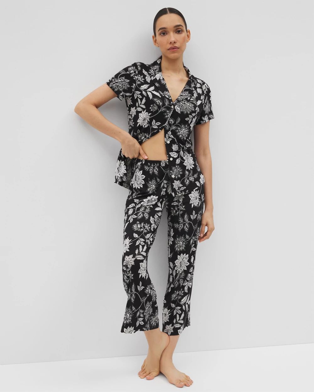 Cool Nights Cropped Pajama Pants