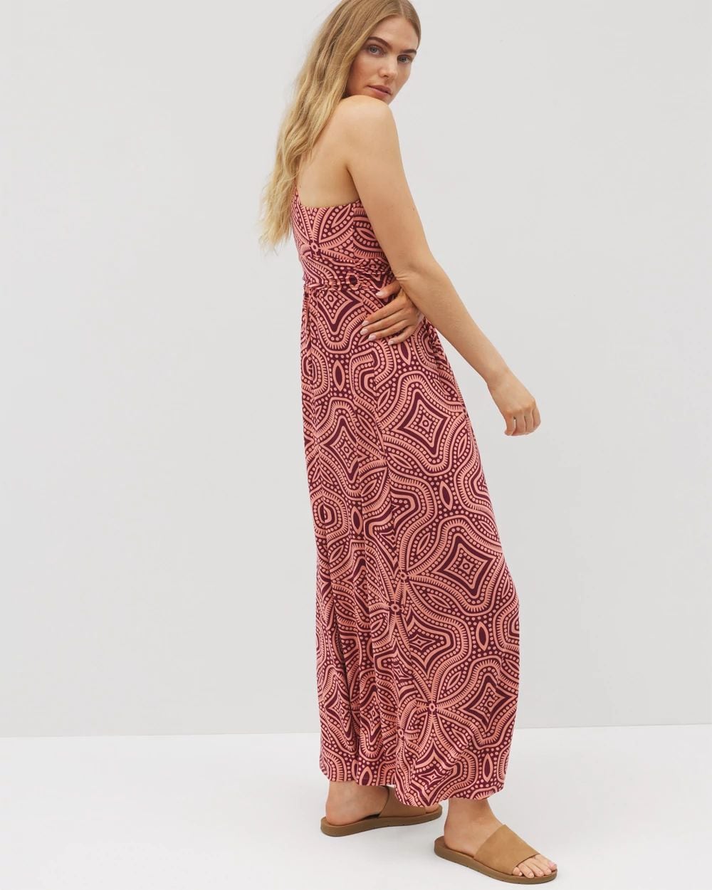 Soft Jersey Isla Cross Back Maxi Bra Dress