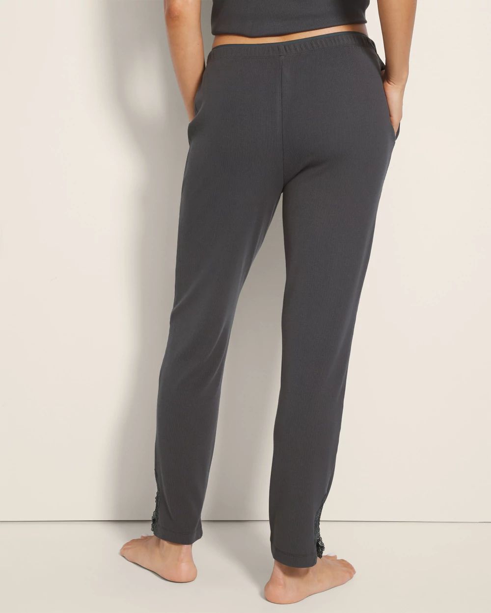 Rib Ankle Pajama Pants click to view larger image.