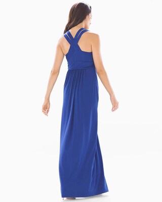 Cross Back Sleeveless Maxi Bra Dress