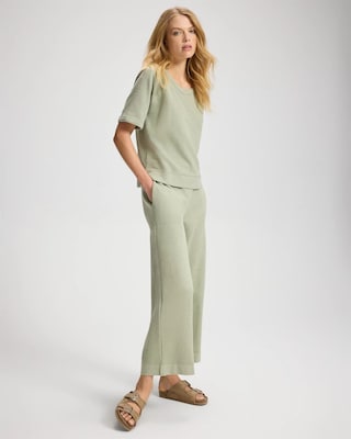 Slub French Terry Relaxed Dolman Sleeve Top click to view larger image.