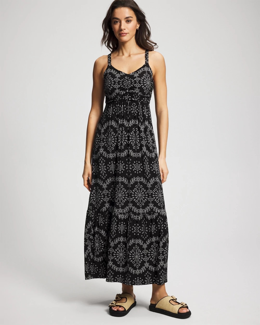 Soft Jersey Tiered Maxi Bra Dress