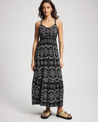 Soft Jersey Tiered Maxi Bra Dress