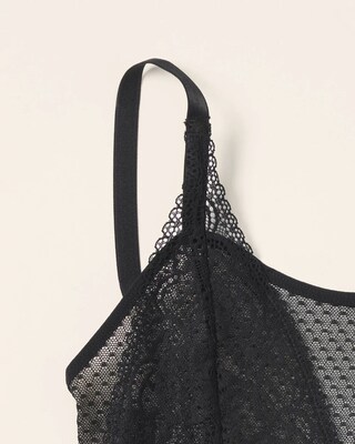 Wireless Pocketed Cupless Lace Bralette click to view larger image.