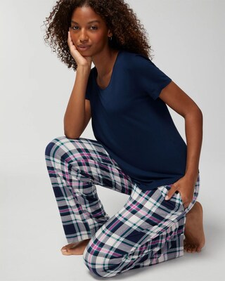 Short-Sleeve Top + Pants Pajama Set