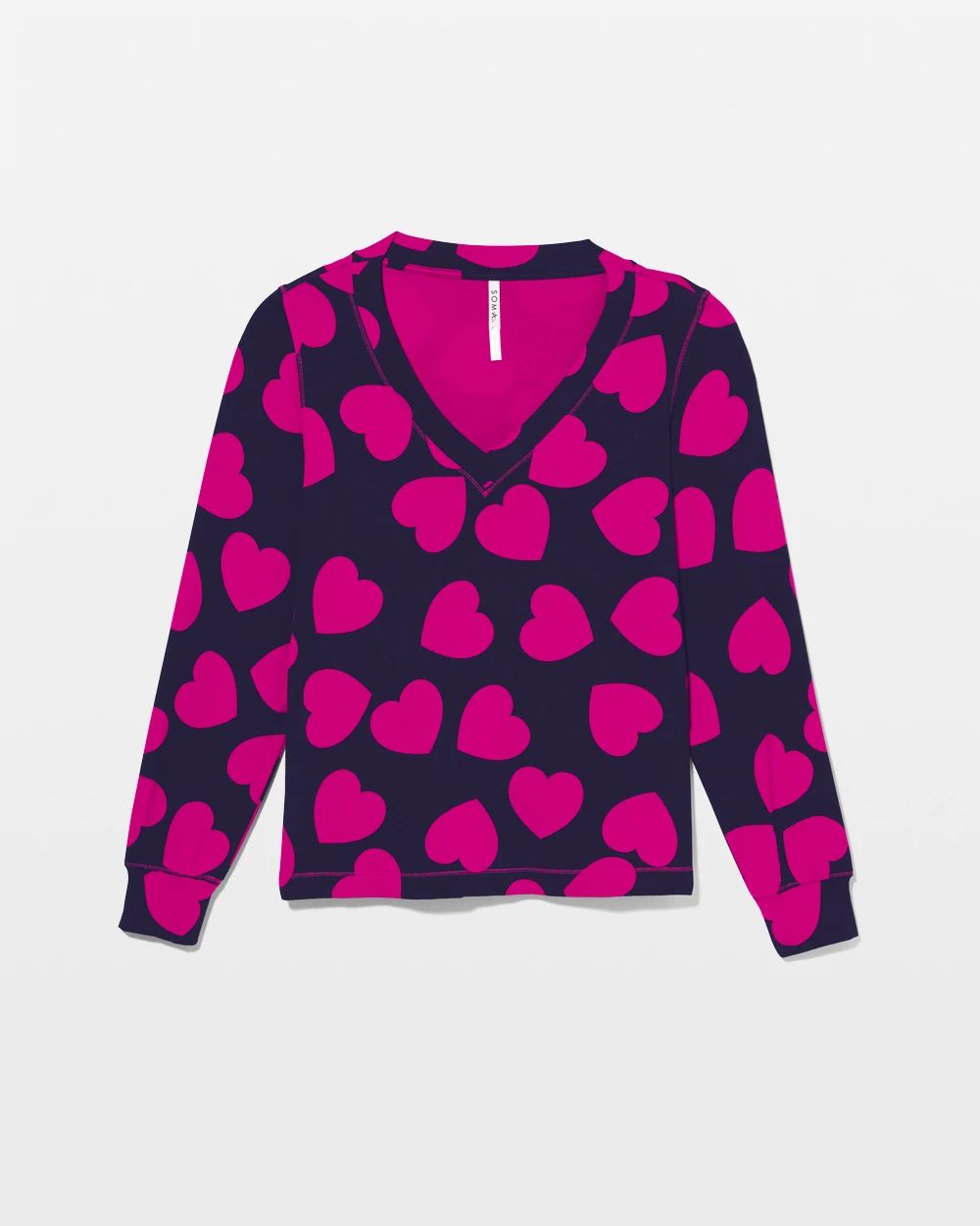Sunday Long-Sleeve V-Neck Pajama Top