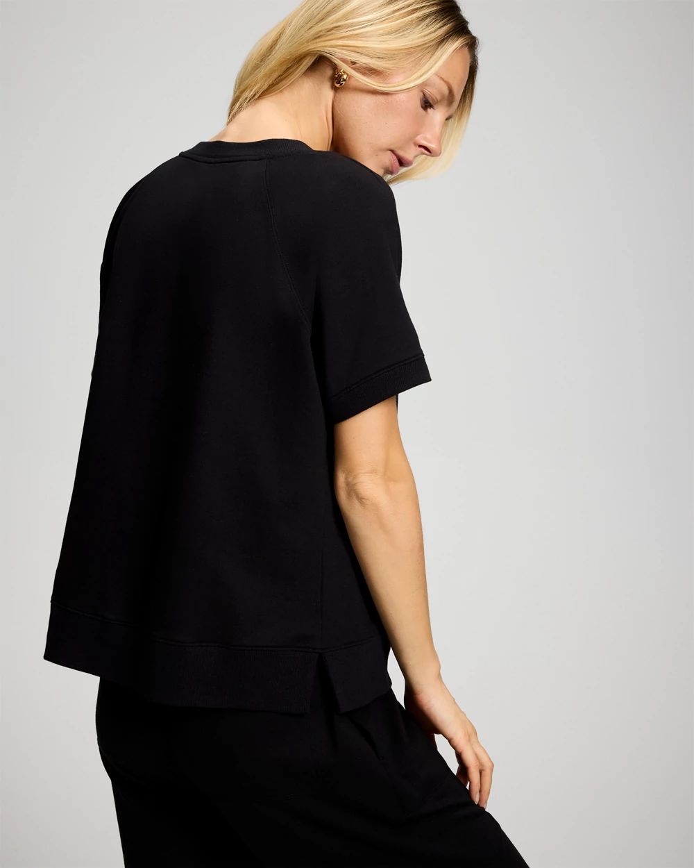 Essential Terry Short Sleeve Raglan Top click to view larger image.