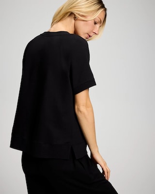 Essential Terry Short Sleeve Raglan Top click to view larger image.