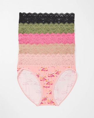 High-Leg Panty with Super Soft Enchanting Lace 5 pack