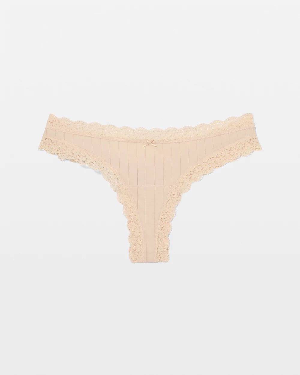 Cotton Rib Thong Panty
