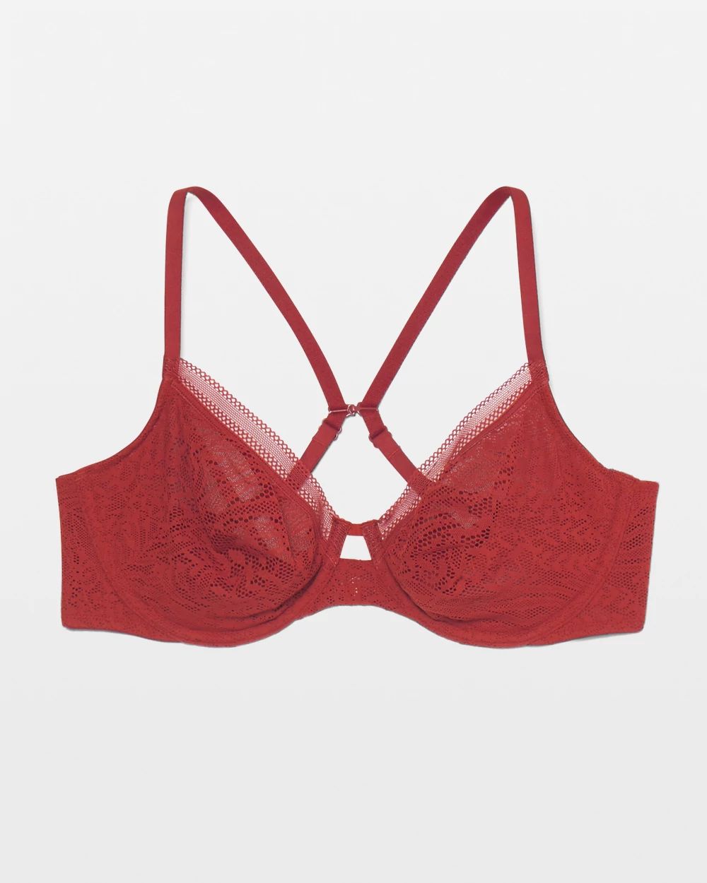 Soma Unlined Perfect Coverage Bra with Stretch Lace click to view larger image.