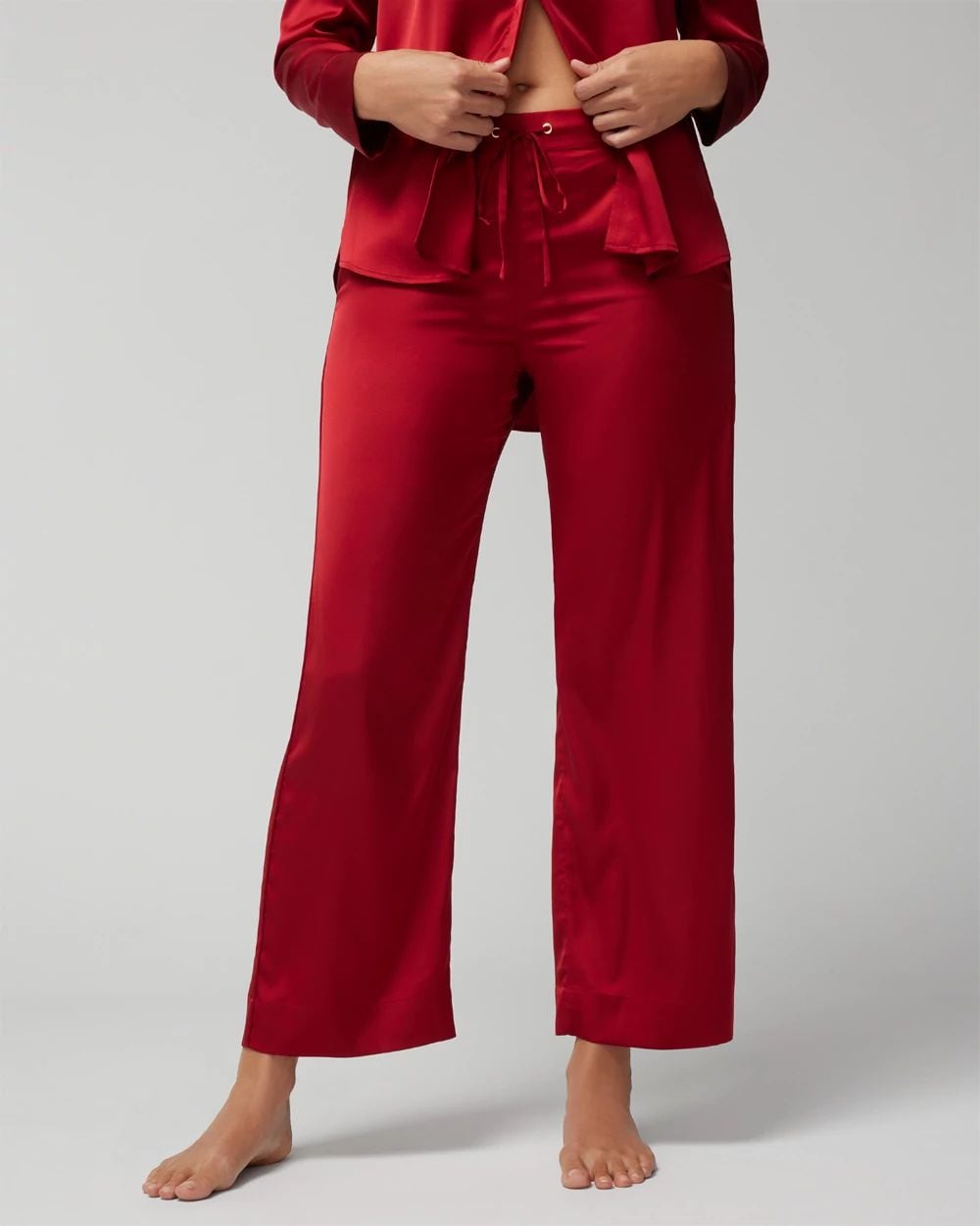 Wide-Leg Pajama Pants click to view larger image.