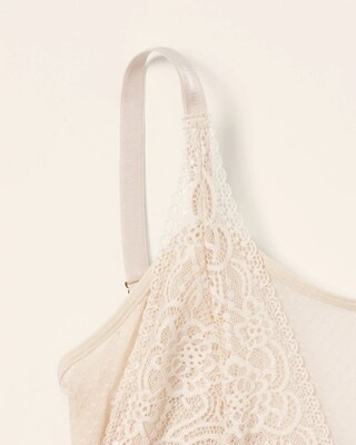 Wireless Pocketed Cupless Lace Bralette click to view larger image.