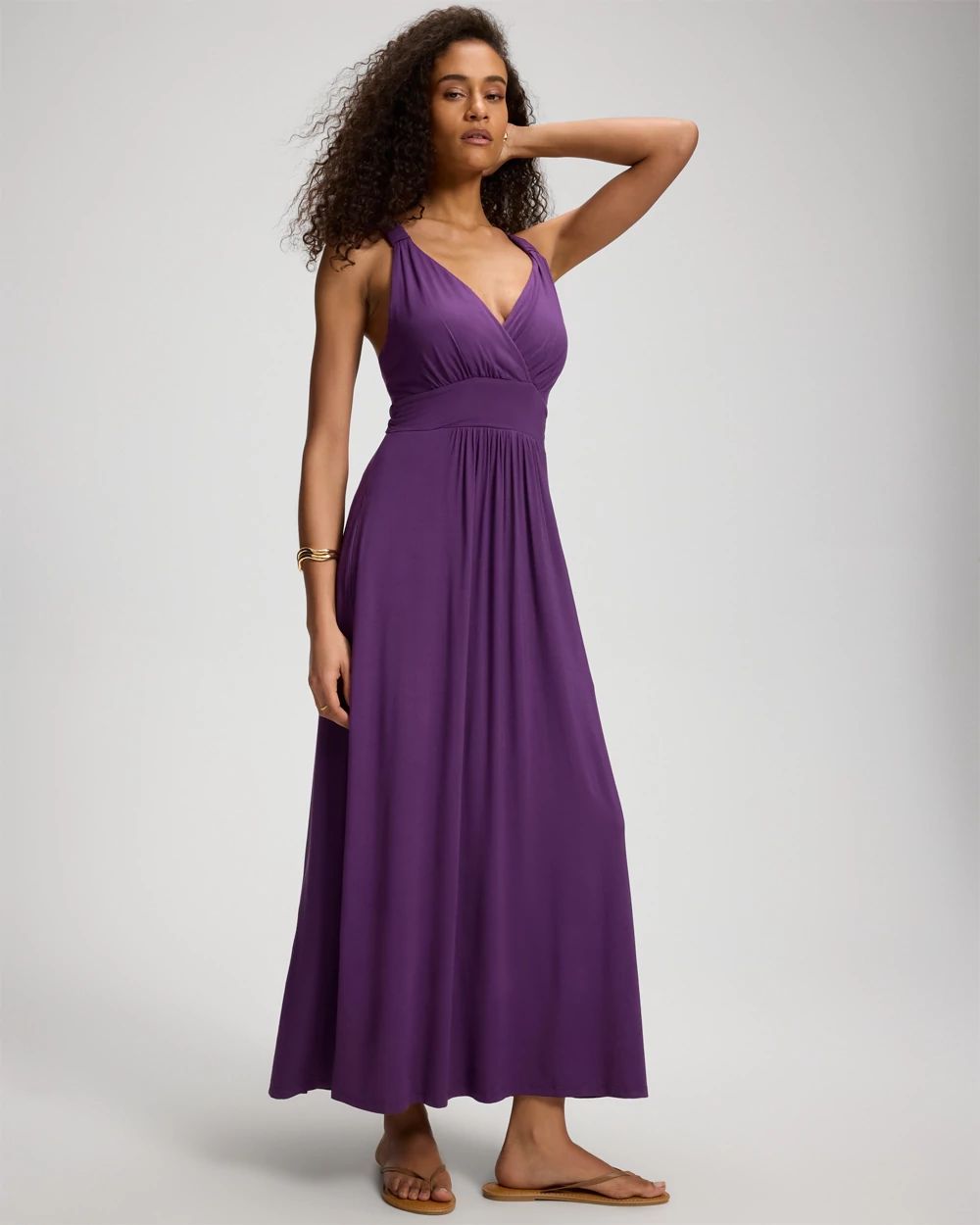 Soft Jersey Crossback Maxi Bra Dress