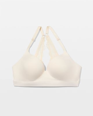 Luxe Wireless Bra with Lace Back click to view larger image.