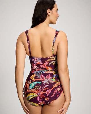 Ruched One-Piece Swimsuit click to view larger image.