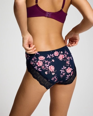 Embraceable High-Leg Panty with Crochet Lace click to view larger image.