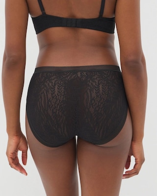 Soma High-Leg Panty with Stretch Lace click to view larger image.