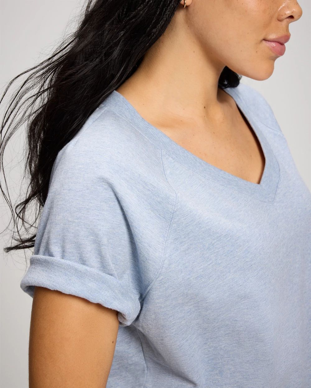 Essential Terry Short Sleeve Raglan Top click to view larger image.