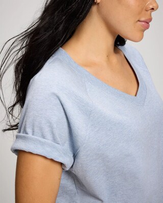 Essential Terry Short Sleeve Raglan Top click to view larger image.