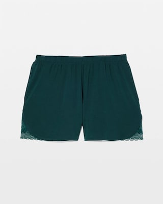 Lace Trim Pajama Shorts click to view larger image.