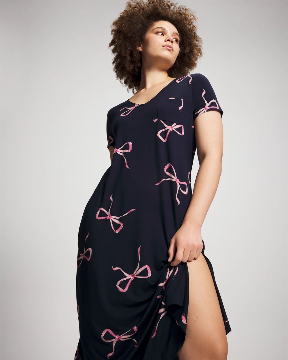 Short Sleeve Long Sleepshirt click to view larger image.