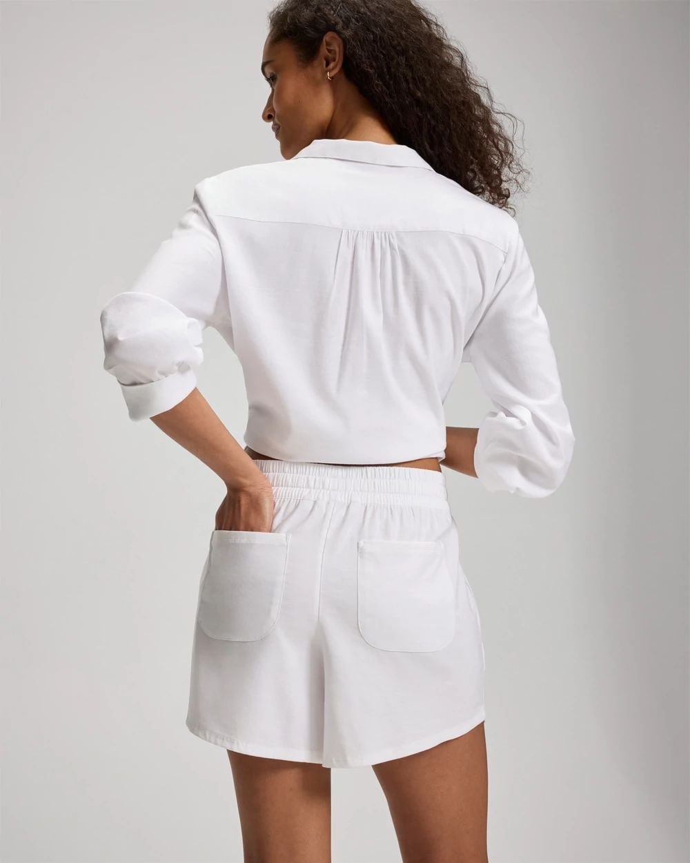 Beach Cotton Relaxed Shorts click to view larger image.