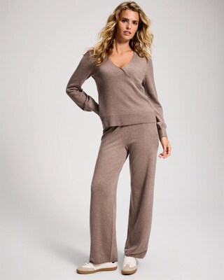 Sweater Surplice Long-Sleeve Top click to view larger image.