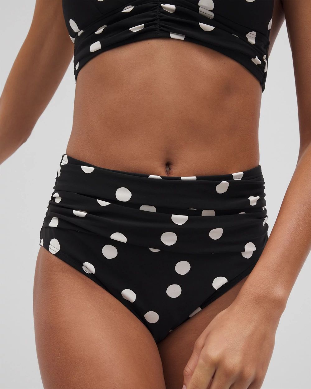 Soma Swim Ruched High-Waist Bikini Bottom