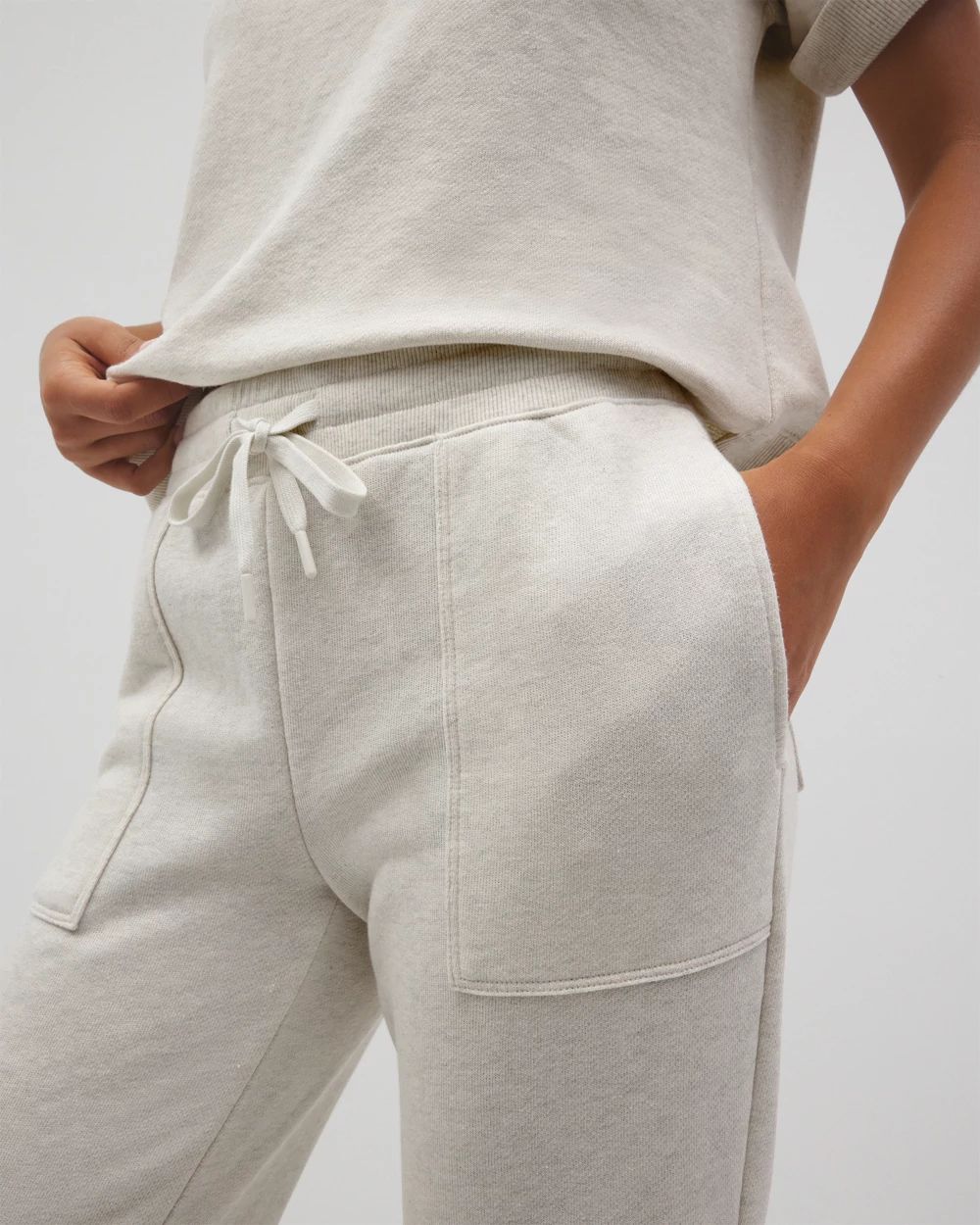 Cotton Terry Cropped Pants