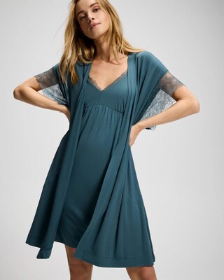 Fine Line Lace Short Robe click to view larger image.