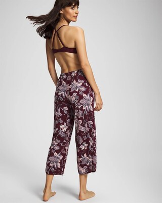 Piped Crop Pajama Pants click to view larger image.
