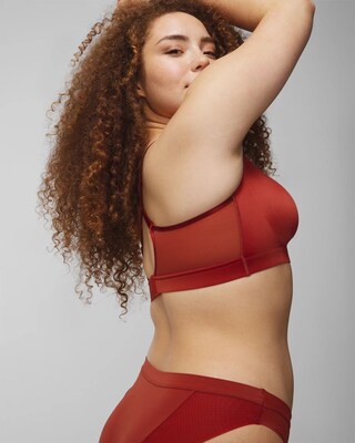 Convertible Bralette with Mesh Trim click to view larger image.