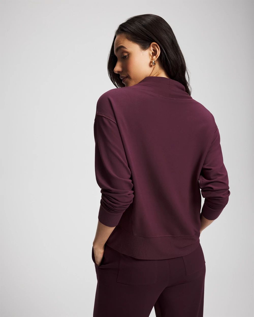 Ultrasoft Fleece Relaxed Funnel Neck Sweatshirt click to view larger image.