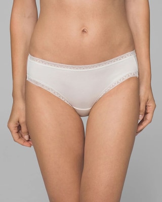 Cotton Hipster Panty with Lace Trim