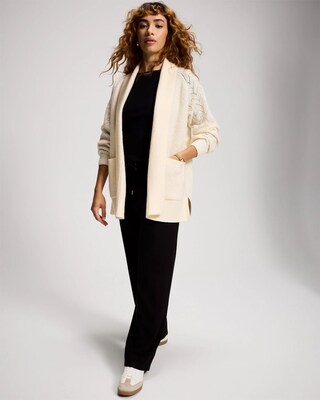 Pointelle Long Sleeve Wrap click to view larger image.
