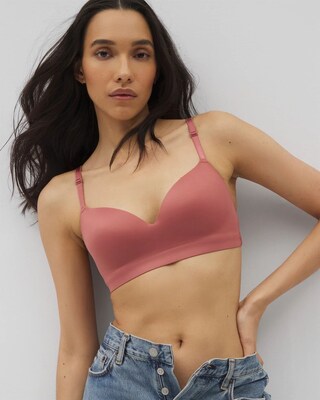 Luxe Wireless Bra with Lace Back click to view larger image.