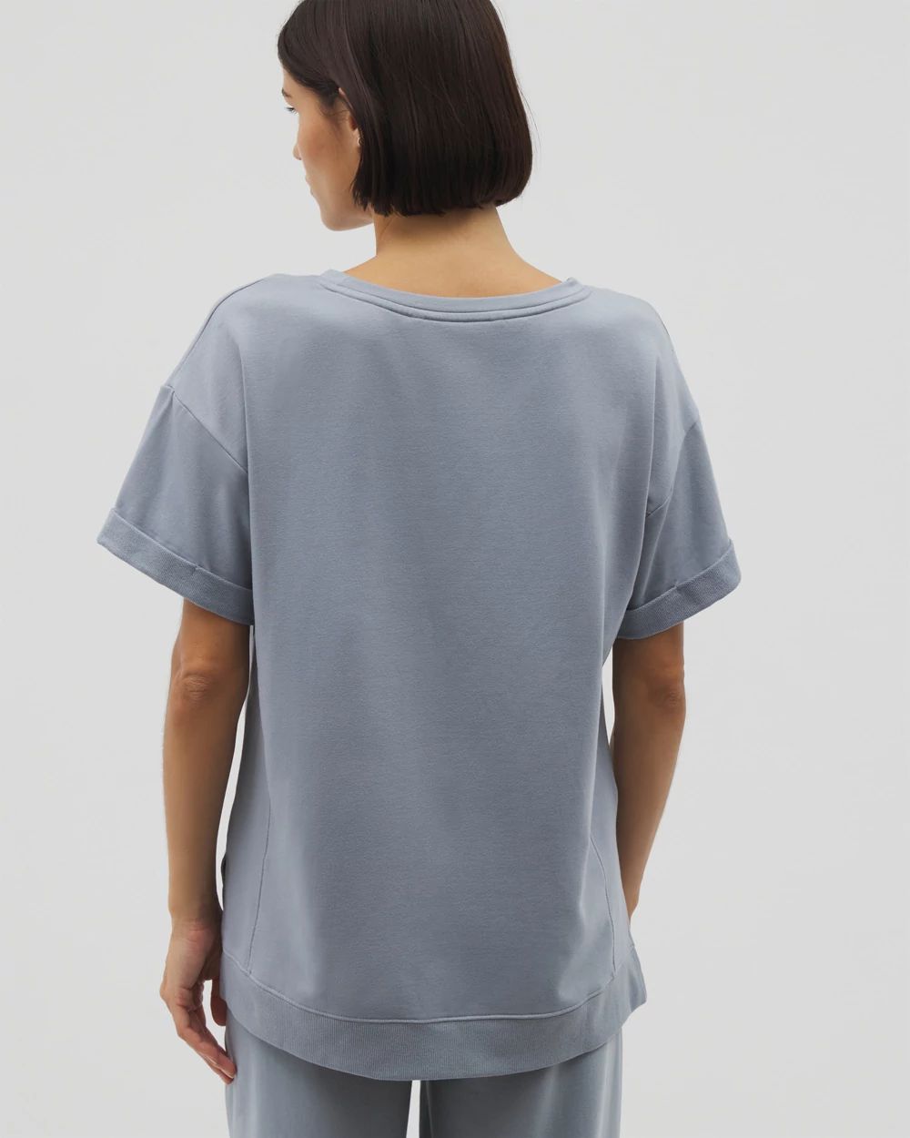 Essential Terry Relaxed Short Sleeve Top