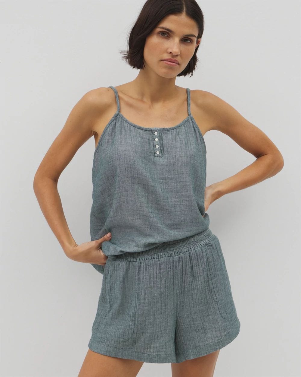 Cotton Gauze Pajama Shorts