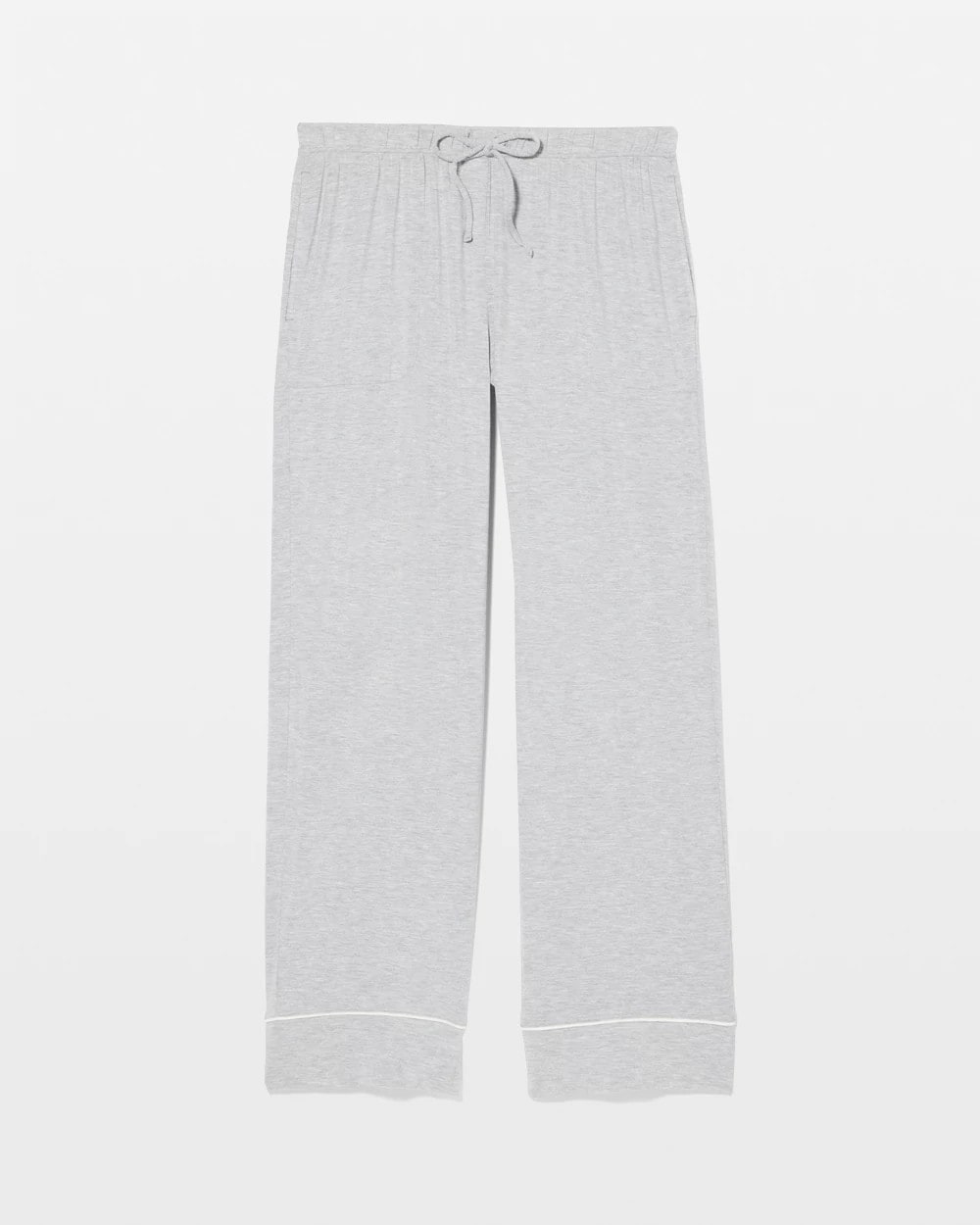 Solid Piped Pajama Pants