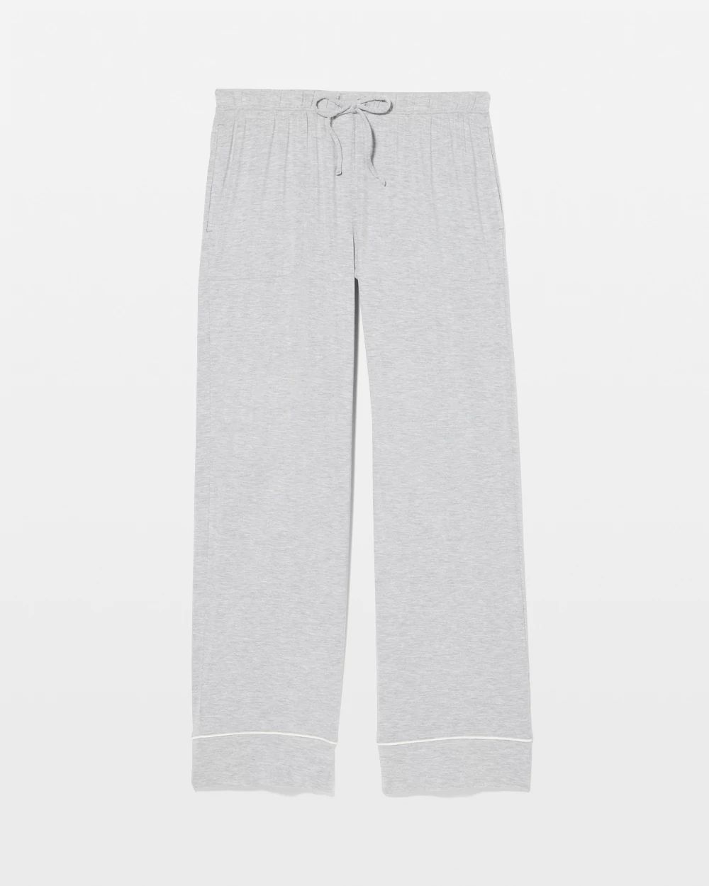Cool Nights Solid Piped Pajama Pants