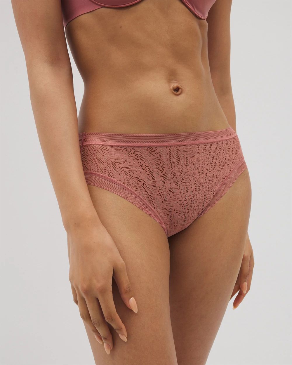 Soma High-Leg Panty with Stretch Lace